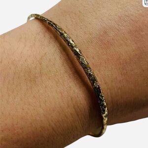 Hillberg & Berk gold plated bangle bracelet.